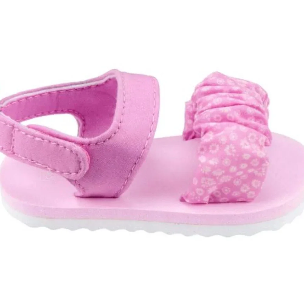 NWT Carter's Baby Girl Scrunch Strappy Pink Sandals